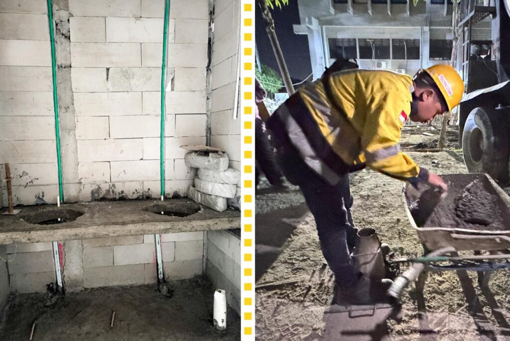 Meja Beton untuk Wastafel